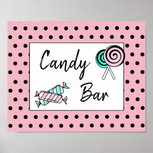 Póster Cartel de bienvenida para boda o baby shower con b