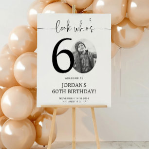 Póster Cartel de bienvenida para cumpleaños 60   Mira qui