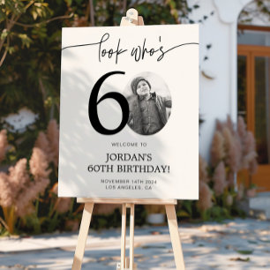 Póster Cartel de bienvenida para cumpleaños 60 Mira qui