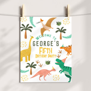 Póster Cartel de bienvenida para cumpleaños de niños con 