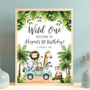 Póster Cartel de Bienvenida para Cumpleaños número 1 de W