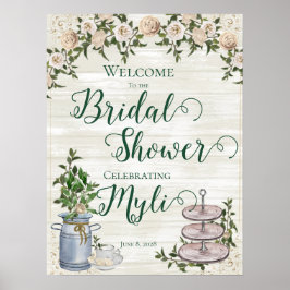 Póster Cartel de bienvenida para Desayuno Nupcial con Est