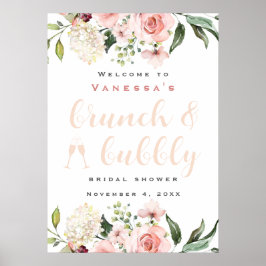 Póster Cartel de bienvenida para desayuno y brindis en de