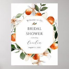 Póster Cartel de bienvenida para despedida de soltera Flo