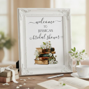 Póster Cartel de bienvenida para ducha de novia Nuevo Cap