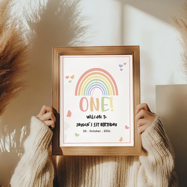 Póster Cartel de bienvenida para el 1er cumpleaños con ar (Subido por el creador)