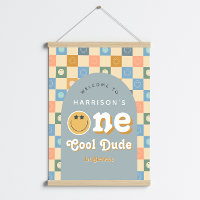 Cartel de bienvenida para el 1er cumpleaños de One