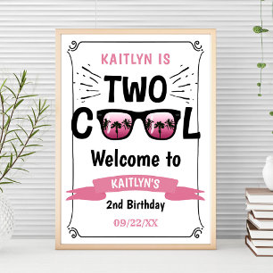 Póster Cartel de bienvenida para el 2º cumpleaños de Two
