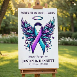 Póster Cartel de bienvenida para el funeral conmemorativo