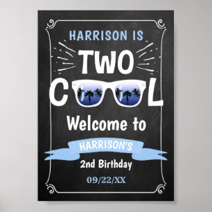 Póster Cartel de bienvenida para el segundo cumpleaños de