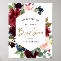 cartel de bienvenida para fiesta de boda con marco