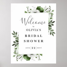 Cartel de bienvenida para fiesta de boda floral ve