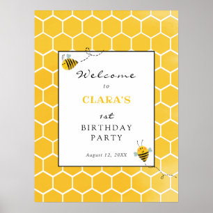 Póster Cartel de bienvenida para fiesta de cumpleaños de 