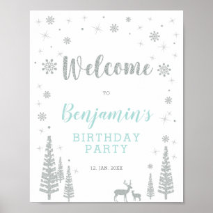 Póster Cartel de bienvenida para fiesta de cumpleaños de 
