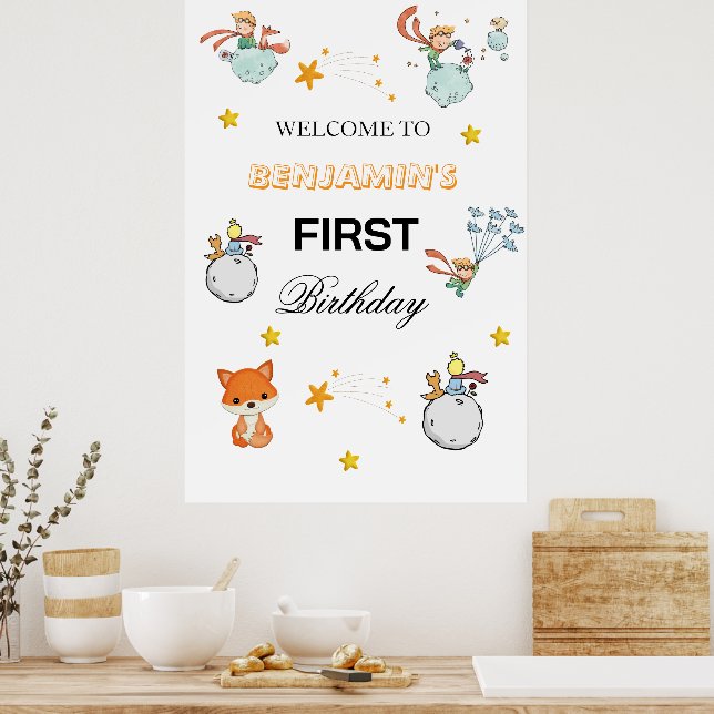 Póster Cartel de bienvenida para fiesta de cumpleaños mod (Cocina)