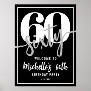 Póster Cartel de bienvenida para fiesta de cumpleaños núm