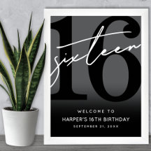 Cartel de bienvenida para fiesta de cumpleaños núm