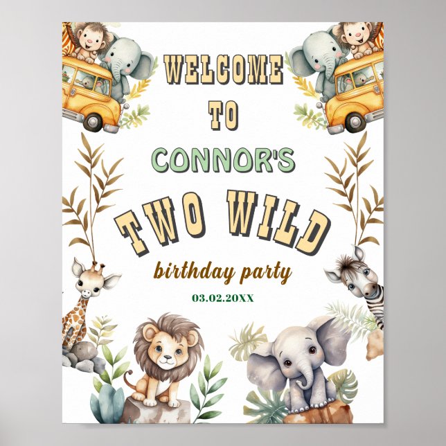 Póster Cartel de bienvenida para fiesta de cumpleaños sal (Frente)