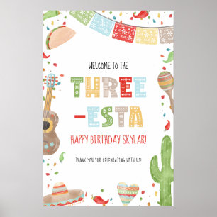 Póster Cartel de bienvenida para fiesta de cumpleaños Thr