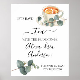 Póster Cartel de bienvenida para fiesta de desposorios de