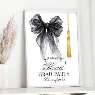 Póster Cartel de bienvenida para fiesta de graduación Coq