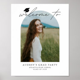Póster Cartel de Bienvenida para Fiesta de Graduación de 