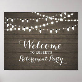 Póster Cartel de bienvenida para fiesta de jubilación con