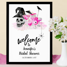 Póster Cartel de bienvenida para fiesta de novia con cóct