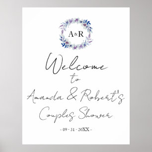 Póster Cartel de bienvenida para fiesta de parejas con mo