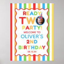 Cartel de bienvenida para foto de cumpleaños númer