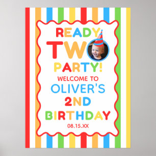 Póster Cartel de bienvenida para foto de cumpleaños númer