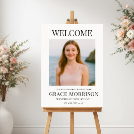 Póster Cartel de bienvenida para foto de graduación moder