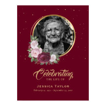 Cartel de bienvenida para funeral de Celebración F