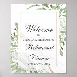 Póster Cartel de bienvenida para la cena de ensayo