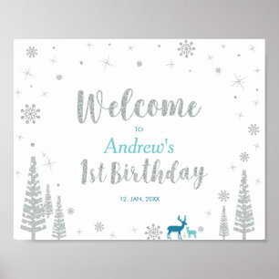 Póster Cartel de bienvenida para la fiesta de cumpleaños 
