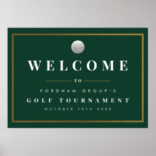 Póster Cartel de bienvenida para torneo de golf