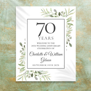 Póster Cartel de bienvenida por 70º aniversario de boda c