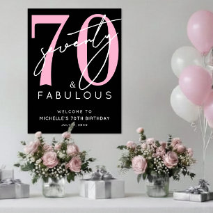 Póster Cartel de bienvenida por el 70 cumpleaños de Black