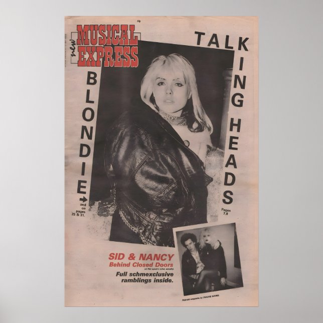 Póster CARTEL DE BLONDIE 1978 original NME - Parallel Lin (Frente)