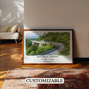 Póster Cartel de Blue Ridge Parkway Carolina del Norte, A