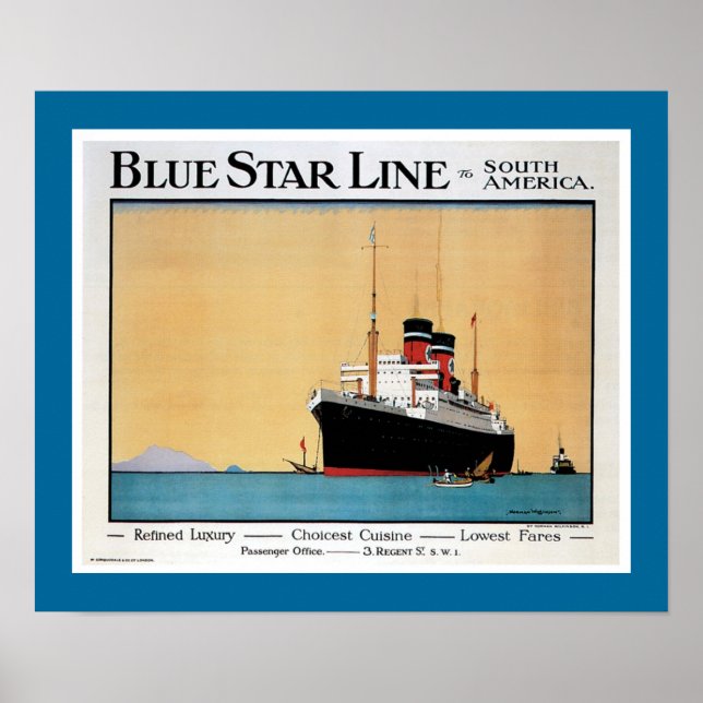 Póster Cartel de Blue Star Line (Frente)
