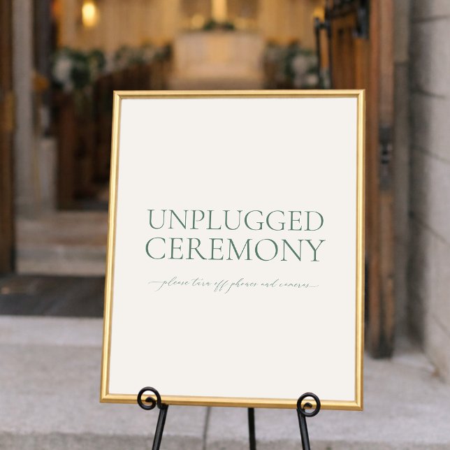 Póster Cartel de Boda de Ceremonia Desconectada Minimalis (Subido por el creador)