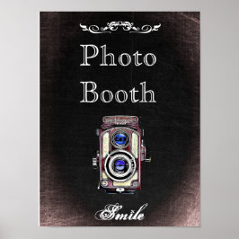 Póster Cartel de boda para cabina de fotos, estilo pizarr