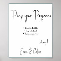 Cartel de boda Pimp your Prosecco