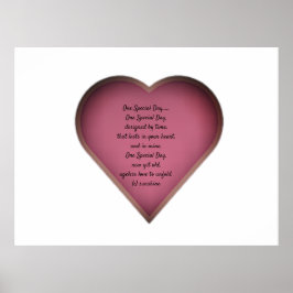 PÓSTER CARTEL DE BODAS UN DÍA ESPECIAL POEMA