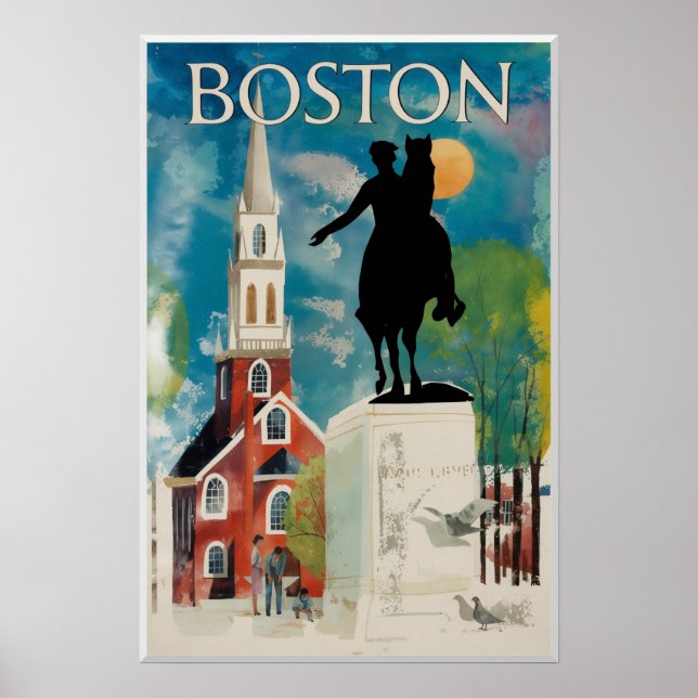 Póster Cartel de Boston (Frente)