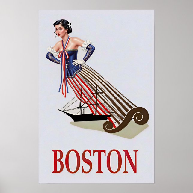 Póster Cartel de Boston (Frente)