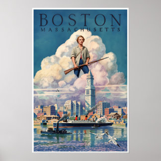 Póster cartel de Boston Minuteman