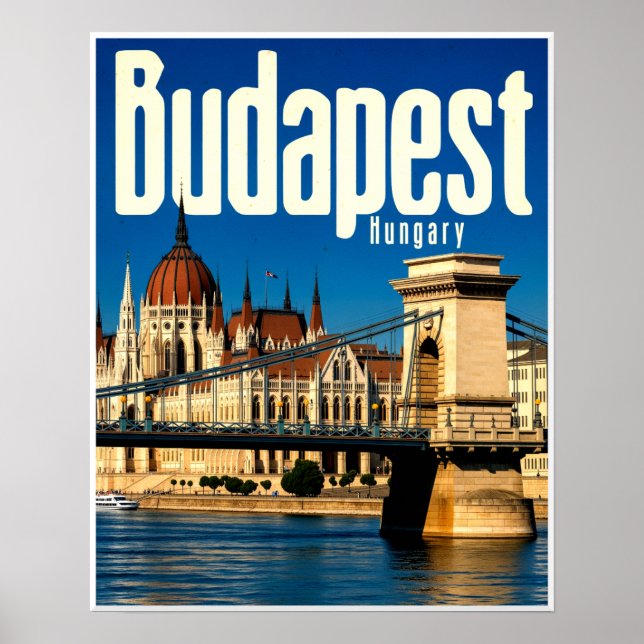Póster Cartel de Budapest, Hungría  (Frente)