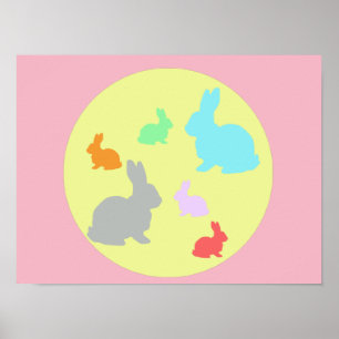 Póster Cartel de Bunny / Rabbit World A3